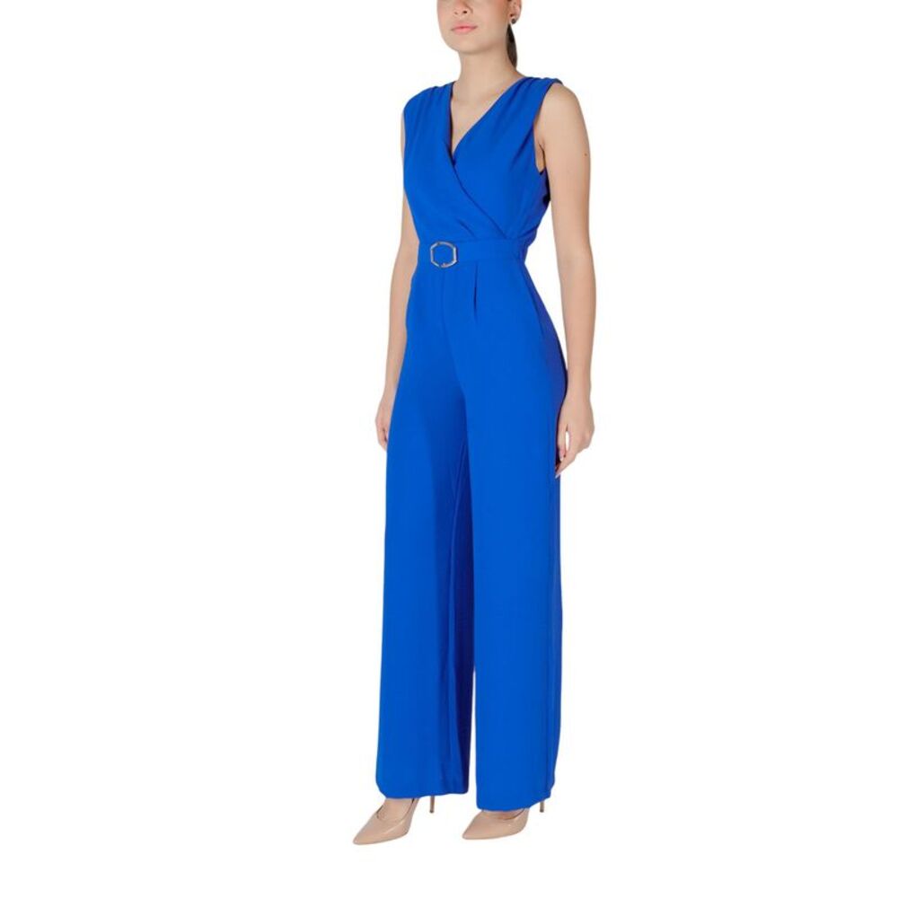 Morgan De Toi Sleeveless V-Neck Jumpsuit with Zip Women Blue - Picture 3 of 3